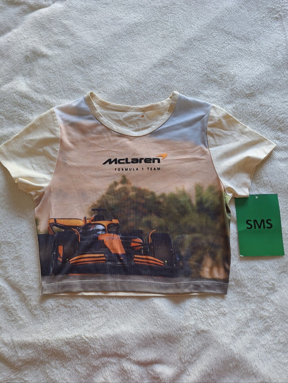 RARE McLaren F1 Team Women's Cropped Tee Size M - SMS Salesman Sample Proto